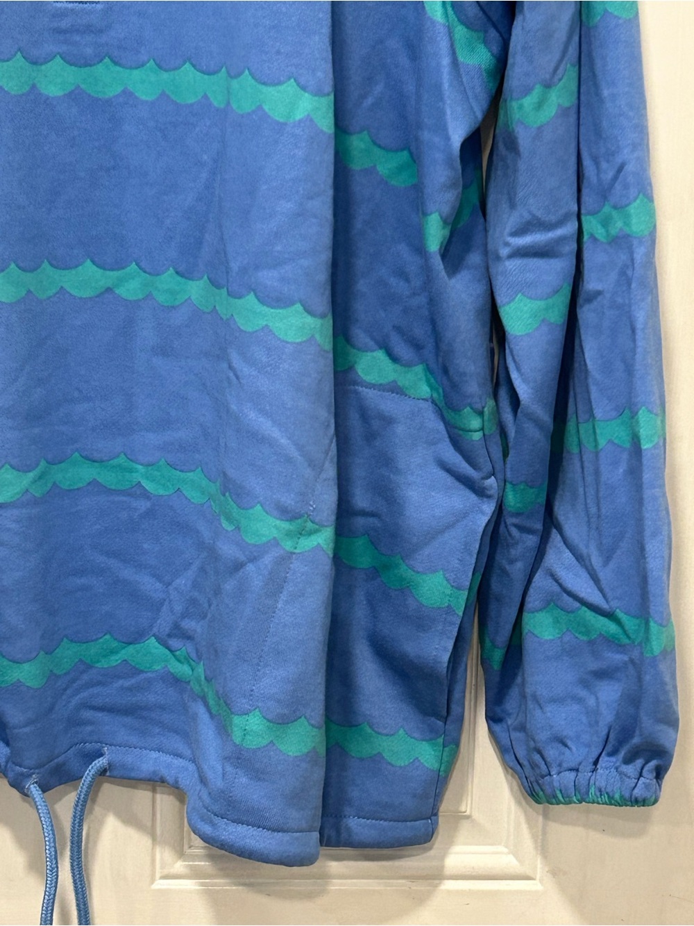 Belle by Kim Gravel "Makin Waves" Scallop Stripe Half Zip Top Plus Sz 1X NWOT - Picture 2 of 11